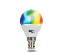 Beghelli - Lampadina LED Alexa Smart SFERA E14 5W RGB-CCT WiFi, Compatibile con App, Domotica Facile, Controllo Vocale, Regolazione Colori, Luce Calda e Fredda, Bianco, 1 Unità