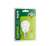 Beghelli - Lampadina LED Superled Sfera E14, 7W, Luce Calda, 700 Lumen, Risparmio Energetico, Sostituzione 50W Incandescente, 1 Unità - Colore: Luce Calda 7W, Taglia: 1Pz