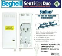 Beghelli Sentigas Duo Rivelatore Gas Metano e Monossido di Carbonio allarme +LED [EEK: A+]