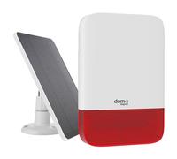 Beghelli - Sirena da Esterno Dom-en, Wireless, Alimentazione Solare 10W e Rete 230V, Tecnologia LoRa, per Centrale Dom-e cod. 60105, IP65, Segnalazione Luminosa e Sonora