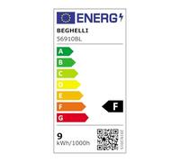 Beghelli - SUPER Led Lampadina Led E27 Luce Bianca, Lampadina Led a Goccia 9W, 850lm, 4000K