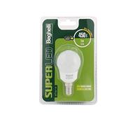 Beghelli - Superled Sfera Lampadina LED E14, 5W, Luce Calda, 450 Lumen, Risparmio Energetico, Sostituzione 38W Incandescente, 1 Unità - Colore: Luce Calda 5W, Dimensione: Confezione da 1