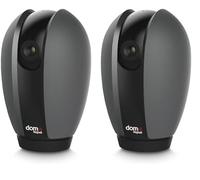 Beghelli - Telecamera Wifi Dom-e, Orientabile tramite App, Videocamera Sorveglianza Full HD, Sensore Movimento, Audio, Visione Notturna 10m, Rotazione 355° 85°, 1 Unità (Confezione da 2)