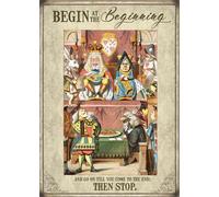 Begin Al Beginning Alice IN Meravigliosa Citazione Insegna Grande Metallo ( Og )