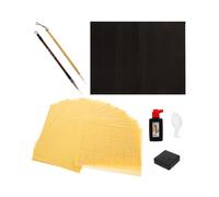 Beginner Calligraphy Pens Set with Ink Stone, Writing Brush, and Paper for Practice Use, Multi Color