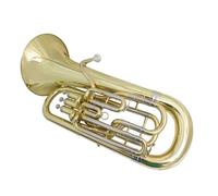 Beginner Eufoni Strumenti Musicali Eufonio Compensatore 3+1 Pistoni Lacca Argento Nichelato Con Custodia Rigida Bocchino(Lacquer)