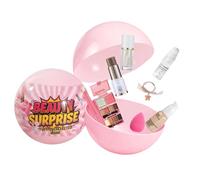 Beginner Makeup Kit - Ribbon Christmas Ball Cosmetic Set, Blush Beauty Set, Multi-Layer Holiday Box, Women Cosmetic Collection, Full Face Makeup Palette for Women Teens Girls