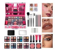 Beginner Makeup Set, Complete Makeup Carry Case For Teens, Includes Eyeshadow, Lipgloss, Highlighter, Blush, Brush, And More, Perfect For College Students And Young Adults