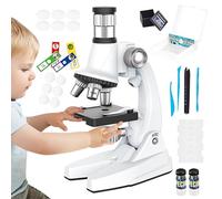 Beginner Microscope Set | Prepared Slides Learning Experiment | Children Microscope Science Toy | Suitable For Kids Home Laboratory Classroom Boys Girls Students Amateur