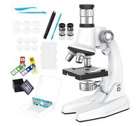 Beginner Microscope Set, Science Microscope Kit, Compound Microscope Set, 100X 1200X Microscope, Prepared Slides Kit, Beginner Science Microscope, Living Room Microscope, Microscope for Enthusiasts