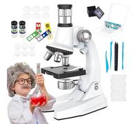 Beginner Microscopio Set, Science Microscope Kit 100X-1200X, Prepared Slides Microscopio, Kids Compound Microscopio, Educational Microscope Kit, Portable Beginner Microscopio, Home Science Microscope
