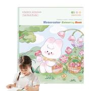 Beginner Watercolor Book - Interactive Cartoon Painting Set, portatile Doodle Notebook con vernici e strumenti di colorazione, Hands-On Art Learning Kit | Kids 3+ Multifunctional Preschool Craft