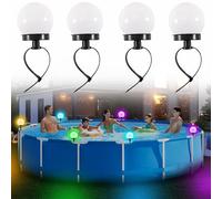 Begonia 4 luci solari per piscine, illuminazione per recinzioni, accessori per piscine, piscine, piscine, luci a LED impermeabili, per esterni, giardino, piscina, bar, feste, ecc