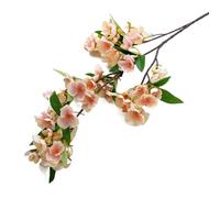 Begonia artificiale per esterni, decorazione da giardino, elegante, per soggiorno, scrivania, fatti a mano, realistici al tatto, decorazione per casa e ufficio (champagne)
