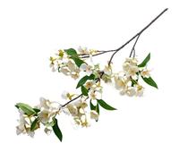Begonia artificiale per esterni, decorazione da giardino, elegante, soggiorno, scrivania, fatti a mano, realistici al tatto, decorazione per casa e ufficio (bianco)