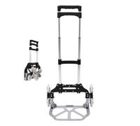 Begoniape Carrello pieghevole per salire le scale con ruote triangolari girevoli e corda, carrello per il trasporto in lega di alluminio, carrello per la spesa fino a 70/75 kg, GYKNZ010