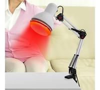 Begoniape Lampada a infrarossi, 150 W, lampada a luce rossa con fibbia di fissaggio, lampada di calore portatile a infrarossi, per raffreddori e dolori muscolari