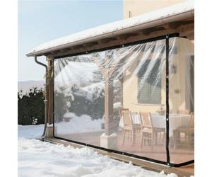 BeGrit Telo Trasparente con Occhielli 3x4M Telone Impermeabile Esterno per Balcone teloni impermeabili occhiellati teli trasparenti plastica per Mobili da Giardino Gazebo Piante casetta per Animali