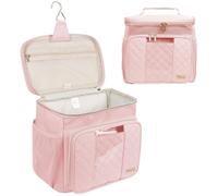 Behaesty Beauty case da viaggio da donna, resistente all'acqua, portatile, da appendere, per viaggi, dormitorio universitario, bagno, palestra, doccia, organizer per bottiglie di dimensioni standard,