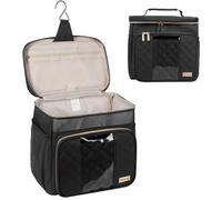 Behaesty Beauty case da viaggio da donna, resistente all'acqua, portatile, da appendere, per viaggi, dormitorio universitario, bagno, palestra, doccia, organizer per bottiglie di dimensioni standard,