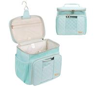 Behaesty Beauty case da viaggio da donna, resistente all'acqua, portatile, da appendere, per viaggi, dormitorio universitario, bagno, palestra, doccia, organizer per bottiglie di dimensioni standard,