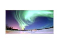 Behaglich Pannello Radiante Infrarossi con Immagine 800W, Riscaldatore a Infrarossi per Montaggio a Parete Fino a 120 Gradi Celsius per 1-3㎡ - TÜV 10 Anni di Garanzia - Aurora