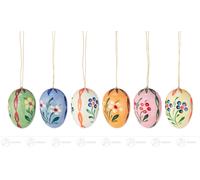 Behang Ostereier 6 Pezzi NEU Decorazione Primaverile Uova Pasquali Legno 3,5 cm
