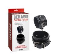 Behave ! luxury fetish Manette Premium rosse e nere cuffs bondage sadomaso