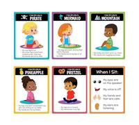 Behavior Management Posters Circle Time Rules Classroom Expectations Carpet Sitting Visuals for Preschool Kindergarten(Unframed,16x24inch(40x60cm))