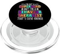 Behavior Therapist I'm Not Superhero but I'm a Behavior Tech PopSockets PopGrip per MagSafe