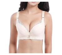 Behaviorin Bra, Women Super Push Up Bra Lace Underwire Soft Padding Lift UpBra(Skin,36/80B)