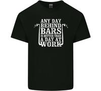 Behind Bars Moto Motociclista Uomo Cotone T-Shirt