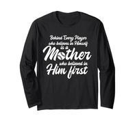 Behind Every Baseball Player is Baseball Mom for Mothers Day Maglia a Manica