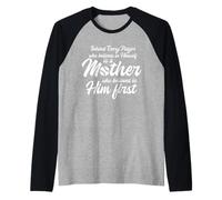 Behind Every Baseball Player is Baseball Mom for Mothers Day Maglia con Maniche Raglan