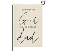 Behind Every Good Kid Is A Great Dad - Bandiera da giardino per esterni, resistente alle intemperie, decorazione per esterni, 71 x 101 cm