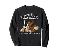 Behind Every Good Woman Are a Lot of Animals Farm Country Felpa
