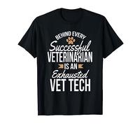 Behind Every Successful Veterinarian Vet Tech Pet Maglietta