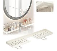 Behind The Faucet Sink Organizer,Over Sink Faucet Storage Rack,Sink No-Drill Bathroom Organizer Shelf,Space-Saving Bathroom Sinks Shelf Over Faucet For Bathrooms Kitchen (White, 50, Centimetri)