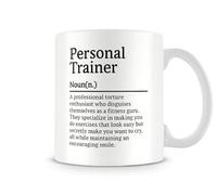Behind The Glass - Definizione Personal Trainer - Tazza divertente per la palestra | Tazza per un PT, ceramica, 11fl.oz.