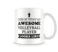 Behind The Glass - Fantastico giocatore di pallavolo - Tazza sportiva stampata - ottima idea regalo/regalo, ceramica, 11fl.oz.