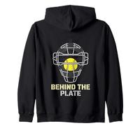 Behind The Plate Softball Catcher Fastpitch Infield Catcher Felpa con Cappuccio