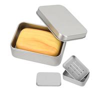 Behircuh 2 Pezzi Porta Saponetta in Alluminio, Portasapone da Viaggio con Scolapiatti, Porta Sapone Solido Resistente All'umidità e Alla Ruggine, per Casa, Bagno, Campeggio