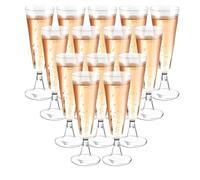 Behiruch 30 pezzi da Champagne Eleganti in Plastica, 160ml - Lavabili e Riutilizzabili - Calici Flute Plastica Rigida, Bicchieri Spumante, Bicchieri da Champagne, Calici Vino per Feste, Matrimoni
