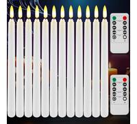 Behogan 12 candele a LED con funzione timer, decorazione per Halloween, 28 cm, con telecomando, candele elettriche per Halloween, decorazioni natalizie, matrimoni e feste