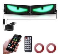 Behogan 2 occhi a LED per camion, 102 x 34 mm, Devil Eyes Light For Cars Led, Personalizzati occhi luce LED flessibile con controllo APP e telecomando, Bluetooth