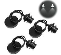 Behogan 3 lampadine E27, cavo regolabile da 100 cm, con anello a vite rimovibile, attacco E27 con anello a vite, cavo regolabile in tessuto, per casa, cucina, colore nero