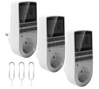 Behogan 3 pezzi con timer digitale, 3680 W, presa con timer digitale con 10 programmi configurabili, grande display LCD, interruttore temporale elettrico, spina di alimentazione per acquario, pompa