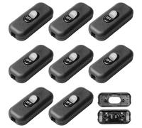 Behogan 8 interruttori intermedi, 6 A, 250 V, interruttore per cavi, interruttore a 2 e 3 poli, interruttore per lampada da tavolo, lampada da comodino, tutti i tipi di lampade elettriche