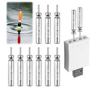 Behogan 9 batterie da pesca CR 425 LED, ricaricabili per campane e pose, accessori da pesca, batteria ricaricabile CR 425, batteria ricaricabile per pose da pesca (caricatore bianco 1 e batteria *9)