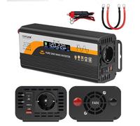 Behogan Inverter da 800 W, 12 V e 24 V a 220 V, convertitore di tensione con 1 presa europea e 1 convertitore di corrente porta USB, display LCD, porta USB 5 V/3 A, per camion, casa